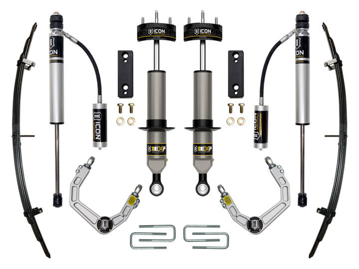ICON Vehicle Dynamics 2005-2023 Toyota Tacoma, 0-2" Lift, Stage 3 EXP Suspension System, Billet UCA
