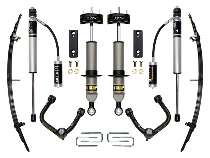 ICON Vehicle Dynamics 2005-2023 Toyota Tacoma, 0-2" Lift, Stage 3 EXP Suspension System, Tubular UCA
