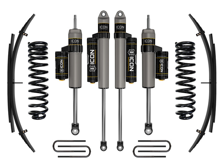ICON Vehicle Dynamics 2020-2023 Ford F-250/F-350 Super Duty 4WD Diesel, 2.5" Lift, Stage 2 Suspension System w/ Expansion Packs