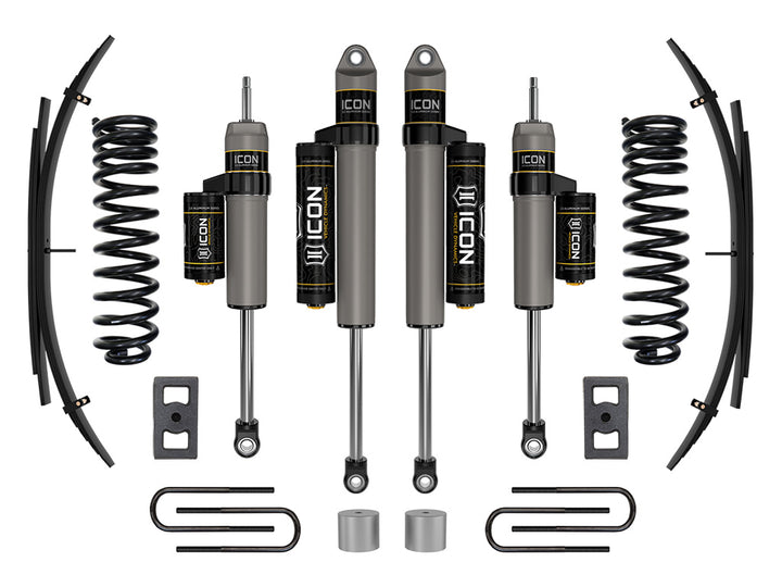 ICON Vehicle Dynamics 2023 Ford F-250/F-350 Super Duty 4WD Diesel, 2.5" Lift, Stage 2 Suspension System w/ Expansion Packs