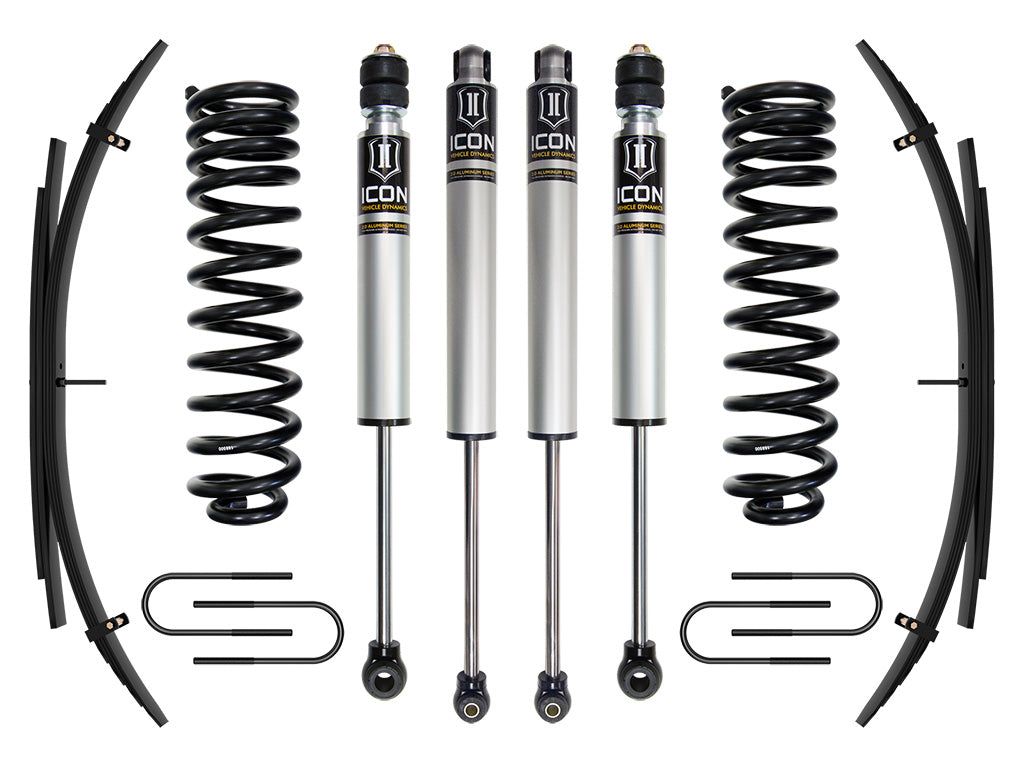 ICON Vehicle Dynamics 2008-2010 Ford F-250/F-350 Super Duty 4WD Diesel, 2.5" Lift, Stage 1 Suspension System w/ Expansion Packs