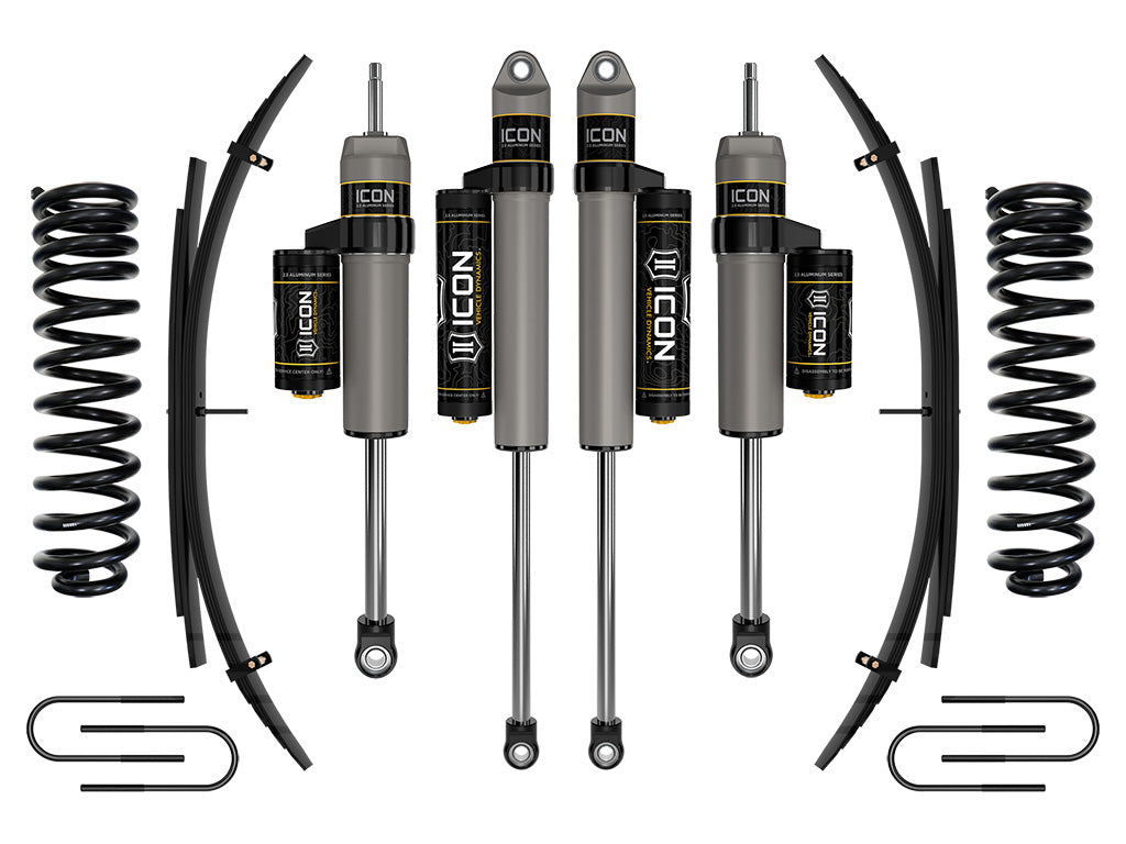 ICON Vehicle Dynamics 2008-2010 Ford F-250/F-350 Super Duty 4WD Diesel, 2.5" Lift, Stage 3 Suspension System w/ Expansion Packs