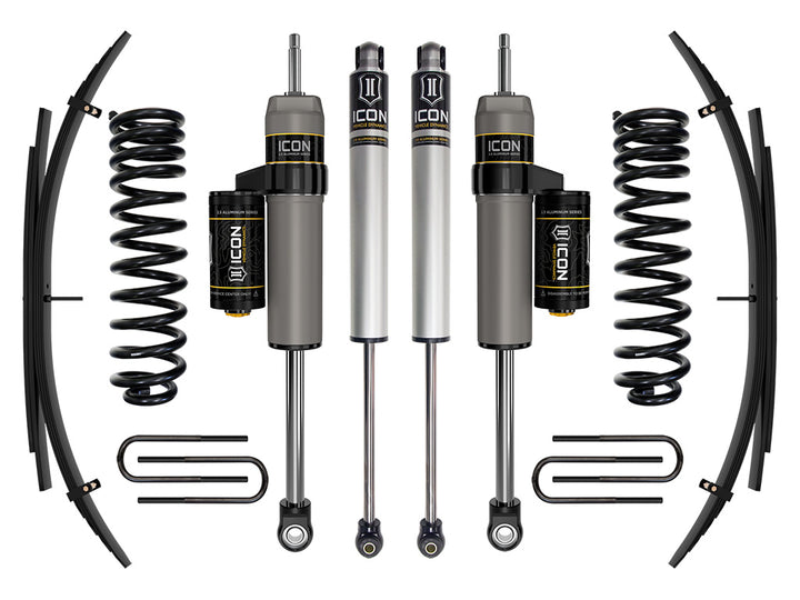 ICON Vehicle Dynamics 2011-2016 Ford F-250/F-350 Super Duty 4WD Diesel, 2.5" Lift, Stage 2 Suspension System w/ Expansion Packs