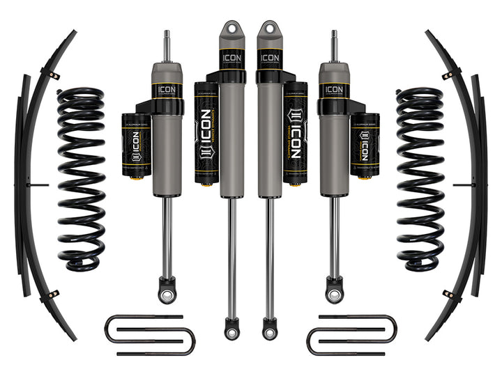 ICON Vehicle Dynamics 2011-2016 Ford F-250/F-350 Super Duty 4WD Diesel, 2.5" Lift, Stage 3 Suspension System w/ Expansion Packs