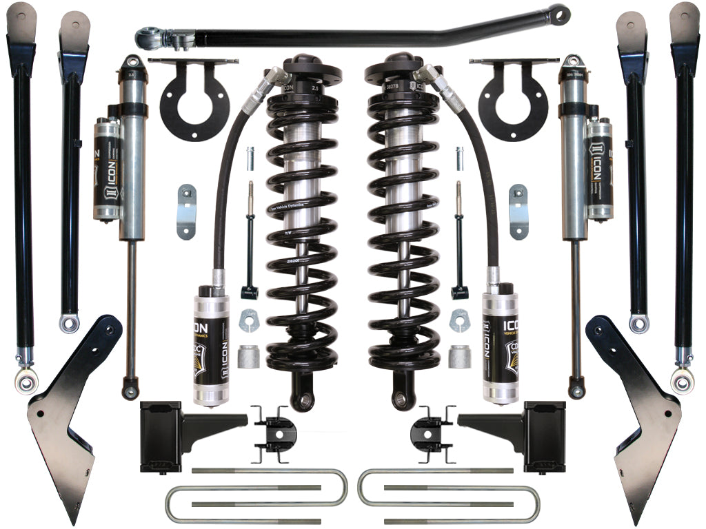 ICON Vehicle Dynamics 2005-2010 Ford F250/F350, 4-5.5" Lift, Stage 4 Coilover Conversion System