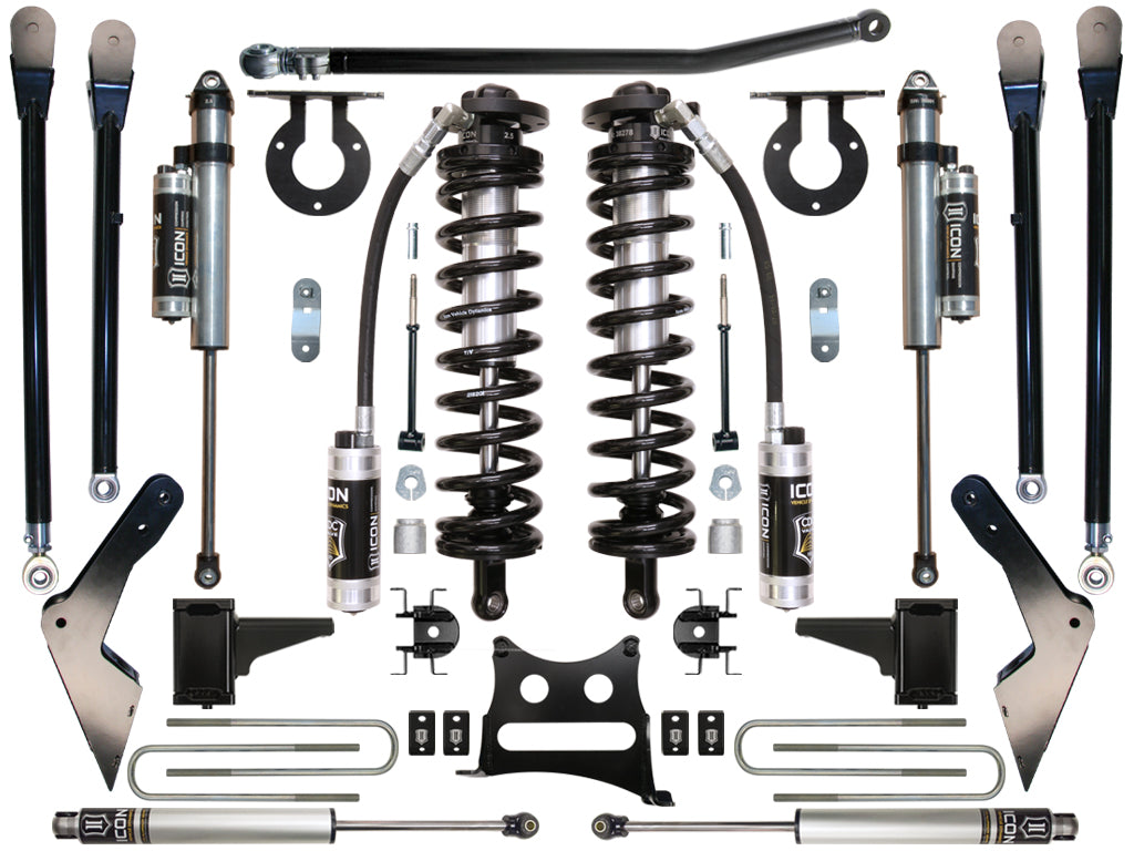 ICON Vehicle Dynamics 2005-2010 Ford F250/F350, 4-5.5" Lift, Stage 5 Coilover Conversion System