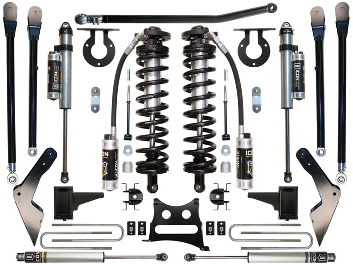 ICON Vehicle Dynamics 2005-2010 Ford F250/F350, 4-5.5" Lift, Stage 5 Coilover Conversion System