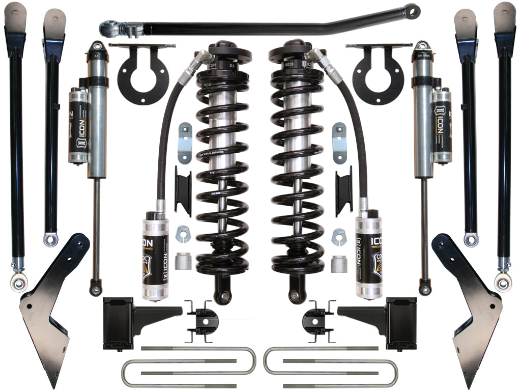 ICON Vehicle Dynamics 2008-2010 Ford F250/F350, 4-5.5" Lift, Stage 4 Coilover Conversion System