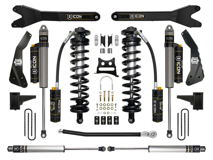ICON Vehicle Dynamics 2011-16 Ford F250/F350 4-5.5" Lift Stage 5 Coilover Conversion w/Radius Arm