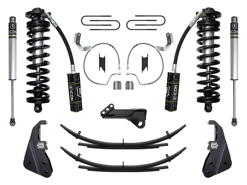 ICON Vehicle Dynamics 2023-2026 Ford F-250/F-350 Super Duty 4WD, 4-5.5" Lift, Stage 1 Coilover Conversion System w/ Expansion Packs
