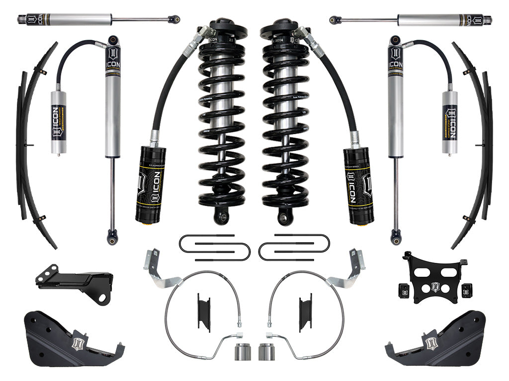 ICON Vehicle Dynamics 2023-2026 Ford F-250/F-350 Super Duty 4WD, 4-5.5" Lift, Stage 2 Coilover Conversion System w/ Expansion Packs
