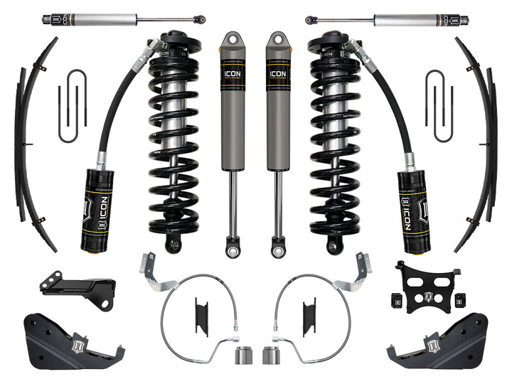 ICON Vehicle Dynamics 2023-2026 Ford F-250/F-350 Super Duty 4WD, 4-5.5" Lift, Stage 3 Coilover Conversion System w/ Expansion Packs