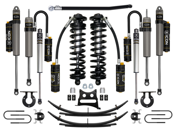ICON Vehicle Dynamics 08-10 Ford F250/F350, 2.5-3" Lift, Stage 5 Coilover System w/ Leaf Springs