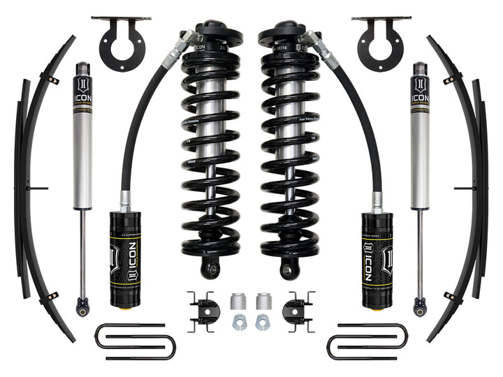 ICON Vehicle Dynamics 11-16 Ford F250/F350, 2.5-3" Lift, Stage 1 Coilover System w/ Leaf Springs