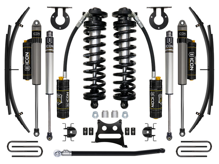 ICON Vehicle Dynamics 11-16 Ford F250/F350, 2.5-3" Lift, Stage 4 Coilover System w/ Leaf Springs