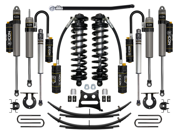 ICON Vehicle Dynamics 11-16 Ford F250/F350, 2.5-3" Lift, Stage 5 Coilover System w/ Leaf Springs