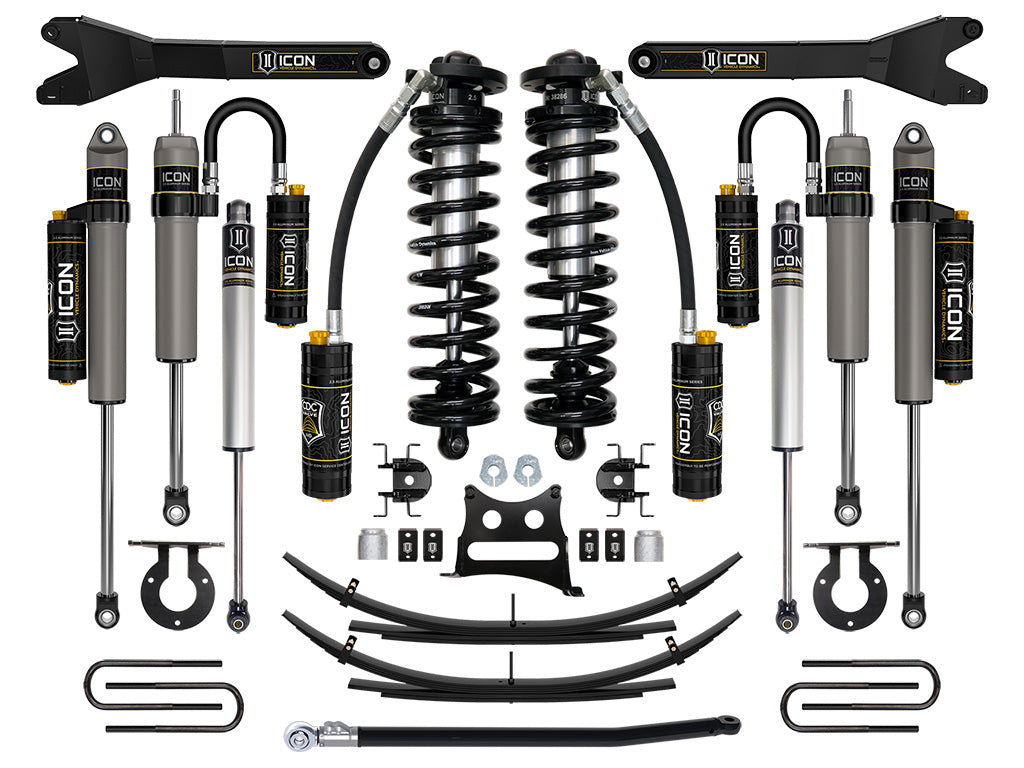 ICON Vehicle Dynamics 11-16 Ford F250/F350, 2.5-3" Lift, Stage 6 Coilover System w/ Leaf Springs