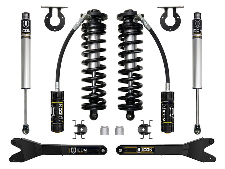 ICON Vehicle Dynamics 2023-2026 Ford F-250/F-350/F-450 Super Duty 4WD, 2.5-3" Lift, Stage 1 Coilover Conversion System w/ Radius Arms