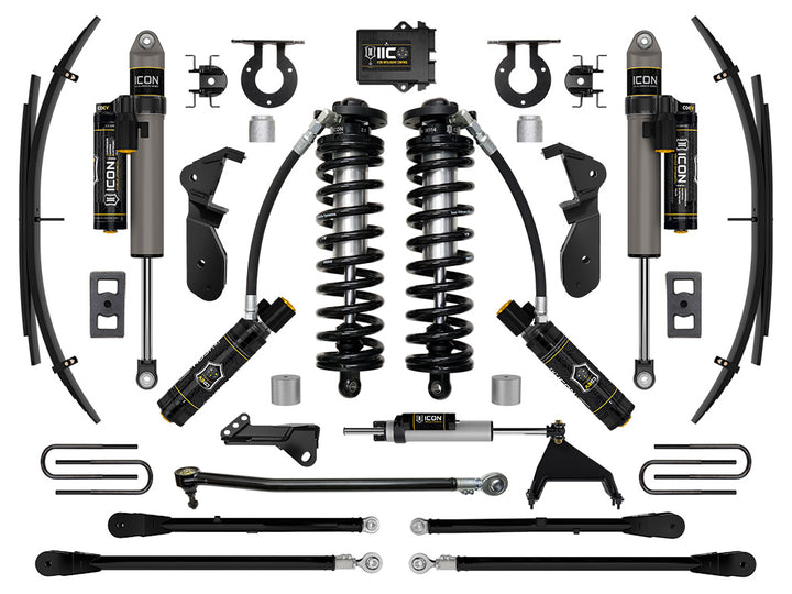 ICON Vehicle Dynamics 2023-2026 Ford F-250/F-350 Super Duty 4WD, 2.5-3" Lift, Stage 6 Coilover Conversion System with 4-Link and Expansion Packs