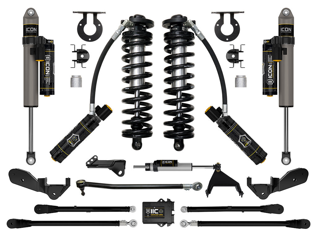 ICON Vehicle Dynamics 2023-2026 Ford F-250/F-350 Super Duty 4WD, 2.5-3" Lift, Stage 6 Coilover Conversion System with 4-Link