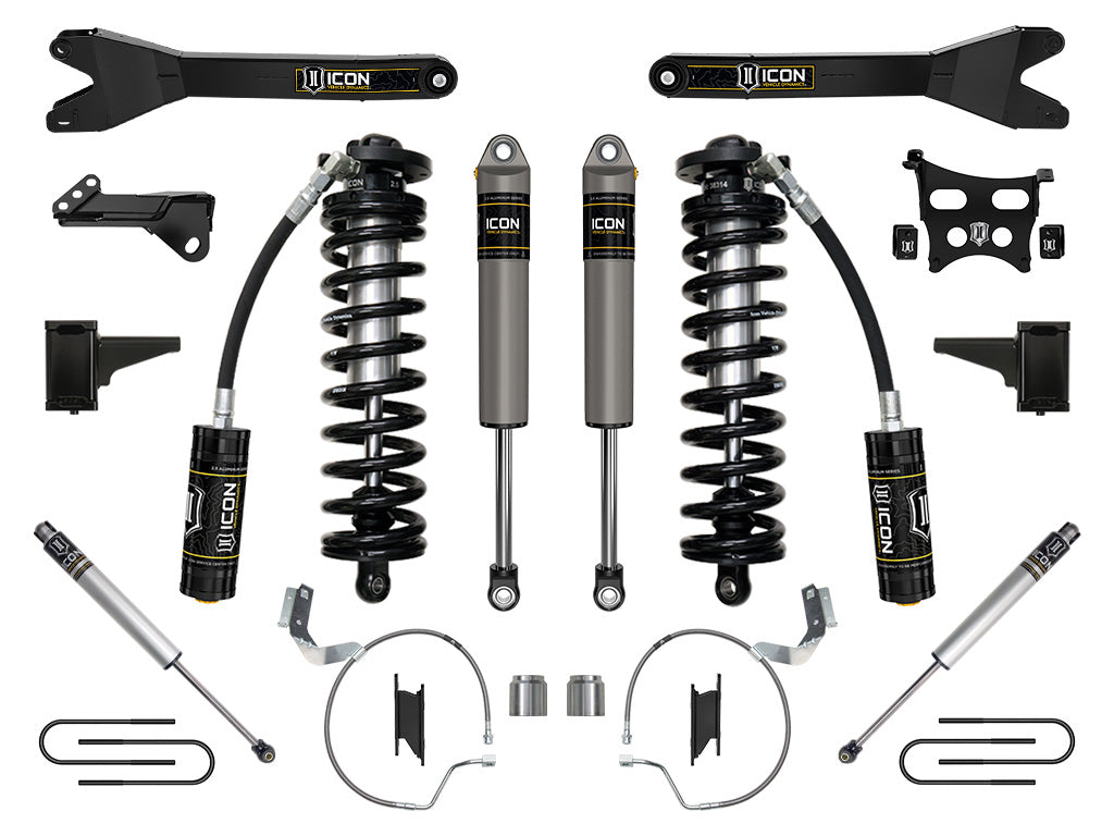 ICON Vehicle Dynamics 2023-2026 Ford F-250/F-350 Super Duty 4WD, 4-5.5" Lift, Stage 3 Coilover Conversion System w/ Radius Arms
