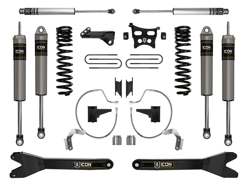 ICON Vehicle Dynamics 2023-2026 Ford F-250/F-350 Super Duty 4WD, Diesel, 4.5" Lift, Stage 3 Suspension System w/ Radius Arms