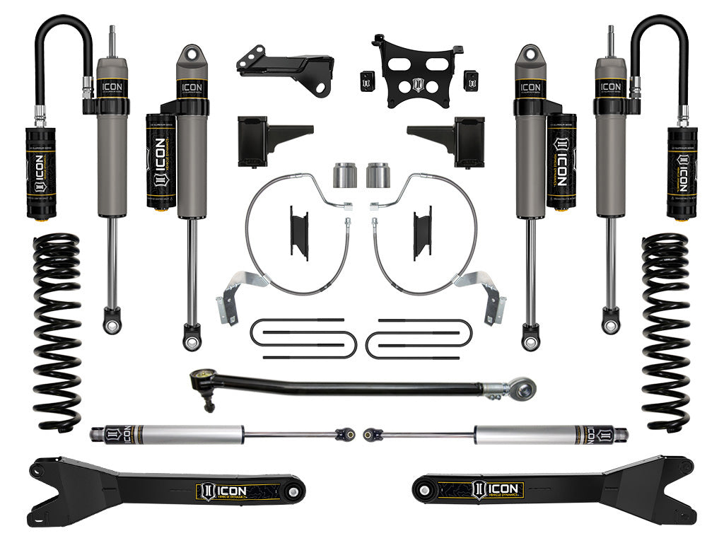 ICON Vehicle Dynamics 2023-2026 Ford F-250/F-350 Super Duty 4WD, Diesel, 4.5" Lift, Stage 4 Suspension System w/ Radius Arms
