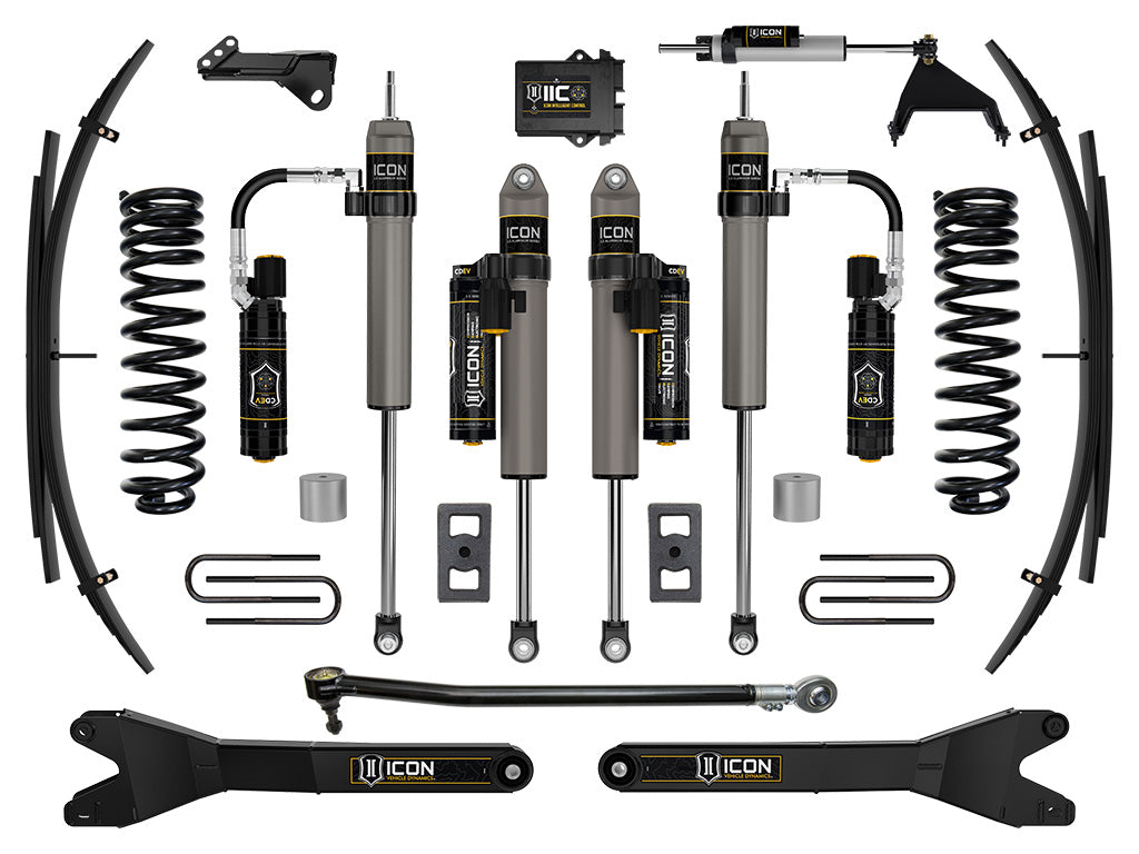 ICON Vehicle Dynamics 2023-2026 Ford F-250/F-350 Super Duty 4WD, Diesel, 2.5" Lift, Stage 6 Suspension System w/ Radius Arms and Expansion Packs