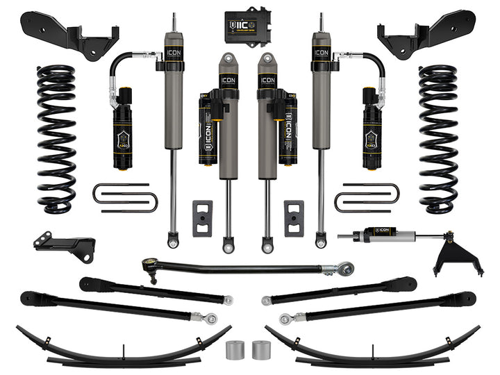ICON Vehicle Dynamics 2023-2026 Ford F-250/F-350 Super Duty 4WD, Gas, 2.5" Lift, Stage 6 Suspension System w/ 4-Link and Expansion Packs