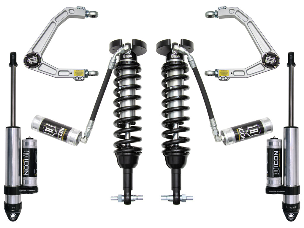ICON Vehicle Dynamics 2019-2026 Chevrolet Silverado 1500/GMC Sierra 1500, 1.5-3.5" Lift, Stage 3 Suspension System, Billet
