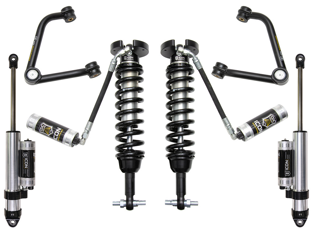 ICON Vehicle Dynamics 2019-2026 Chevrolet Silverado 1500/GMC Sierra 1500, 1.5-3.5" Lift, Stage 4 Suspension System, Tubular