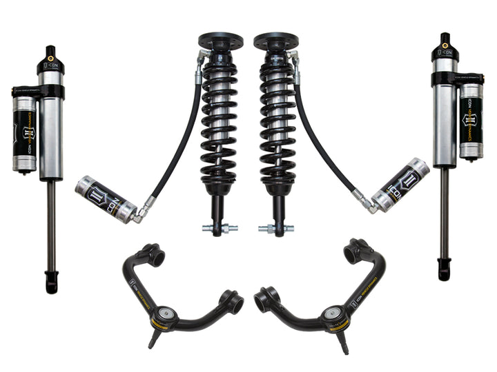 ICON Vehicle Dynamics 2014 Ford F150 4WD, 1.75-2.63" Lift, Stage 4 Suspension System, Tubular UCA