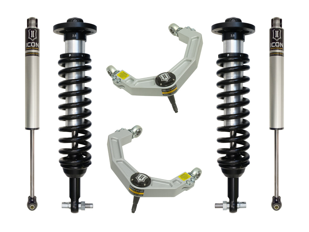 ICON Vehicle Dynamics 2014 Ford F-150 2WD, 0-2.63" Lift, Stage 2 Suspension System, Billet