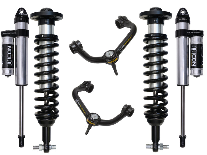 ICON Vehicle Dynamics 2015-20 Ford F150 4WD, 0-2.63" Lift, Stage 3 Suspension System, Tubular UCA