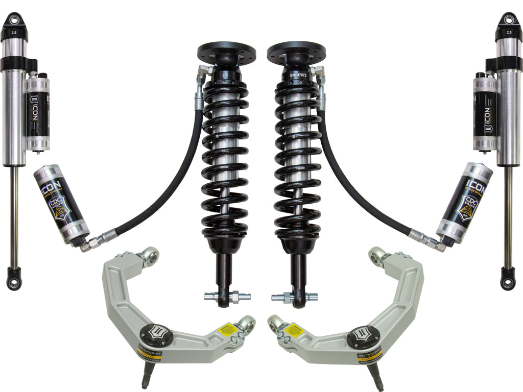 ICON Vehicle Dynamics 2015-20 Ford F150 4WD, 2-2.63" Lift, Stage 5 Suspension System, Billet UCA
