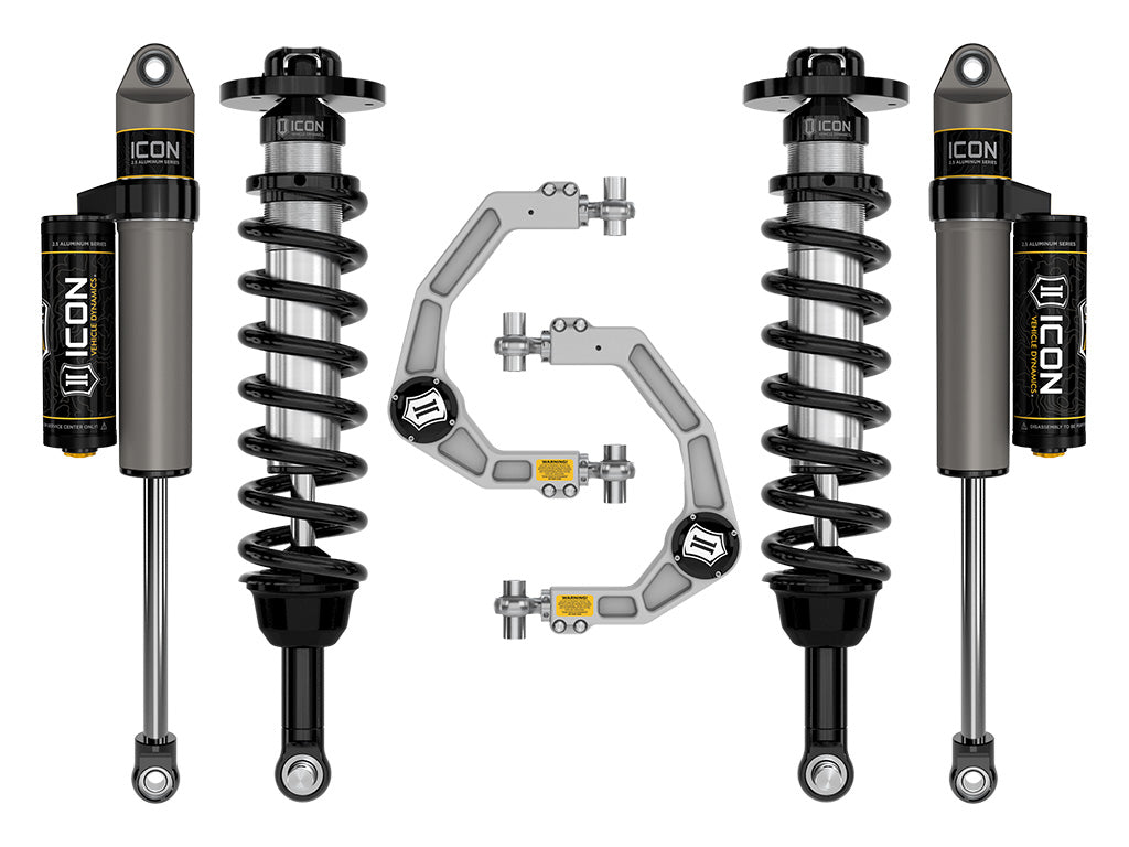 ICON Vehicle Dynamics 2021-2026 Ford F-150 4WD, 2.75-3.5" Lift, Stage 2 Suspension System, Billet