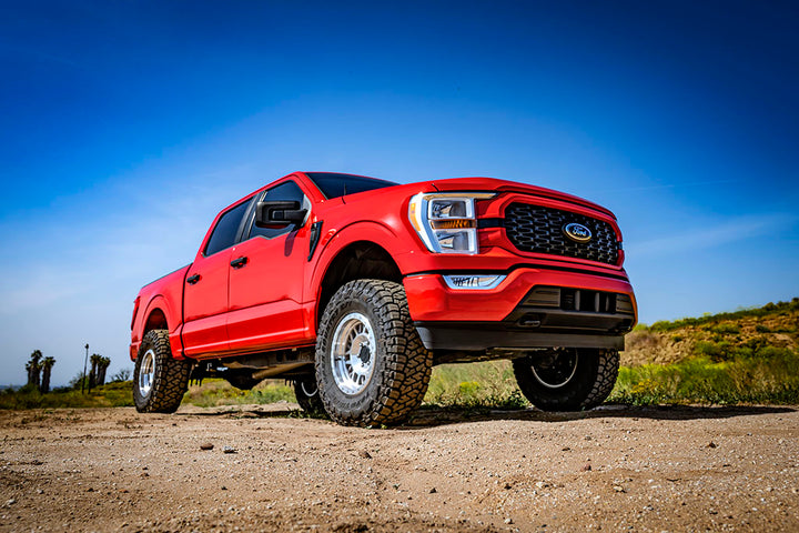 ICON Vehicle Dynamics 2021-2026 Ford F-150 4WD, 3.5-4.5" Lift, Stage 2 Suspension System, Tubular, w/ Leaf Packs
