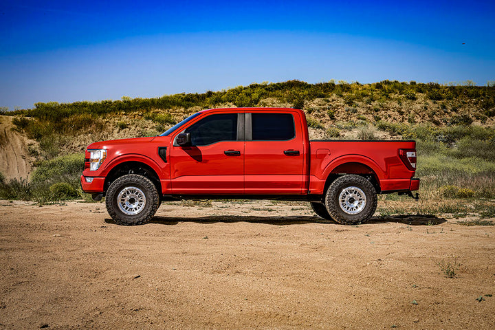 ICON Vehicle Dynamics 2021-2026 Ford F-150 4WD, 3.5-4.5" Lift, Stage 2 Suspension System, Tubular, w/ Leaf Packs