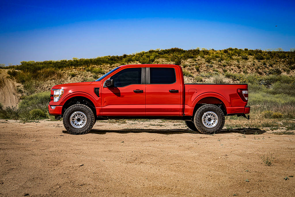 ICON Vehicle Dynamics 2021-2026 Ford F-150 4WD, 3.5-4.5" Lift, Stage 3 Suspension System, Billet, w/ Leaf Packs