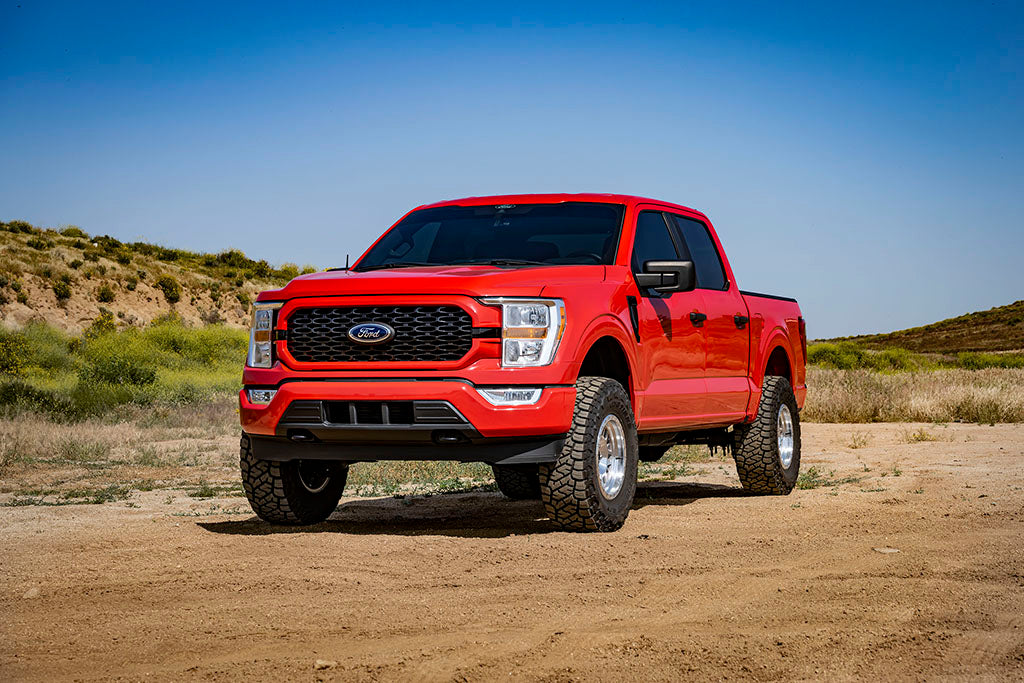 ICON Vehicle Dynamics 2021-2026 Ford F-150 4WD, 3.5-4.5" Lift, Stage 4 Suspension System, Tubular, CDXS, w/ Leaf Packs