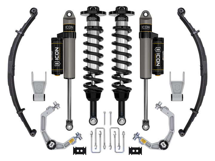 ICON Vehicle Dynamics 2021-2026 Ford F-150 Tremor, 2.5-3" Lift, Stage 2 Suspension System, Billet, w/ Leaf Packs