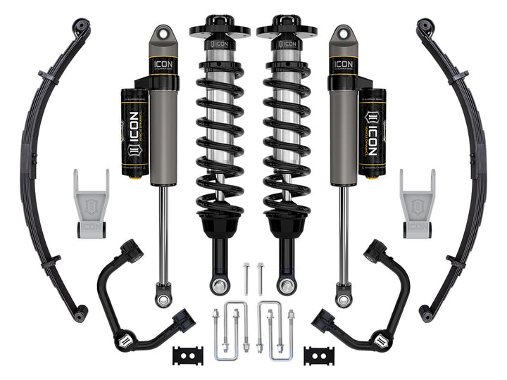 ICON Vehicle Dynamics 2021-2026 Ford F-150 Tremor, 2.5-3" Lift, Stage 2 Suspension System, Tubular, w/ Leaf Packs