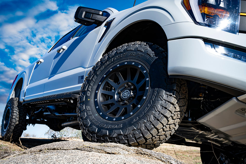 ICON Vehicle Dynamics 2021-2026 Ford F-150 Tremor, 2.5-3" Lift, Stage 5 Suspension System, Billet, w/ Leaf Packs