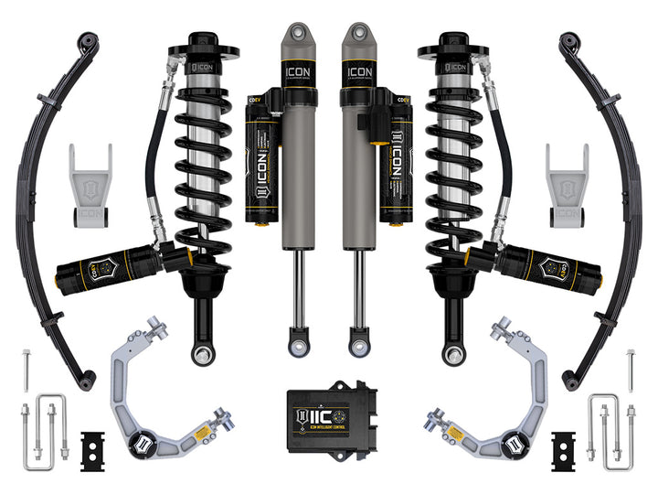 ICON Vehicle Dynamics 2021-2026 Ford F-150 Tremor, 2.5-3" Lift, Stage 5 Suspension System, Billet, w/ Leaf Packs