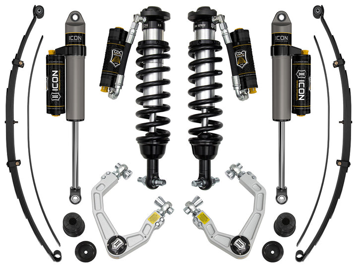 ICON Vehicle Dynamics 2019-2021 Ford Ranger, w/ Aluminum Knuckles, 0-3.5" Lift, Stage 8 Suspension System, Billet