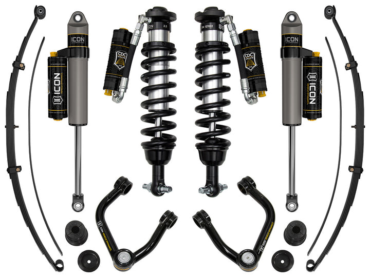 ICON Vehicle Dynamics 2019-2021 Ford Ranger, w/ Aluminum Knuckles, 0-3.5" Lift, Stage 8 Suspension System, Tubular