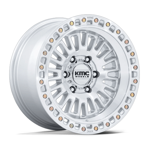 KMC KM554 AZTEC Gloss Silver w/ Machined Face