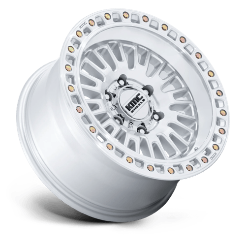 KMC KM554 AZTEC Gloss Silver w/ Machined Face