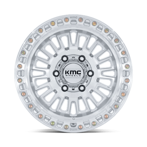 KMC KM554 AZTEC Gloss Silver w/ Machined Face