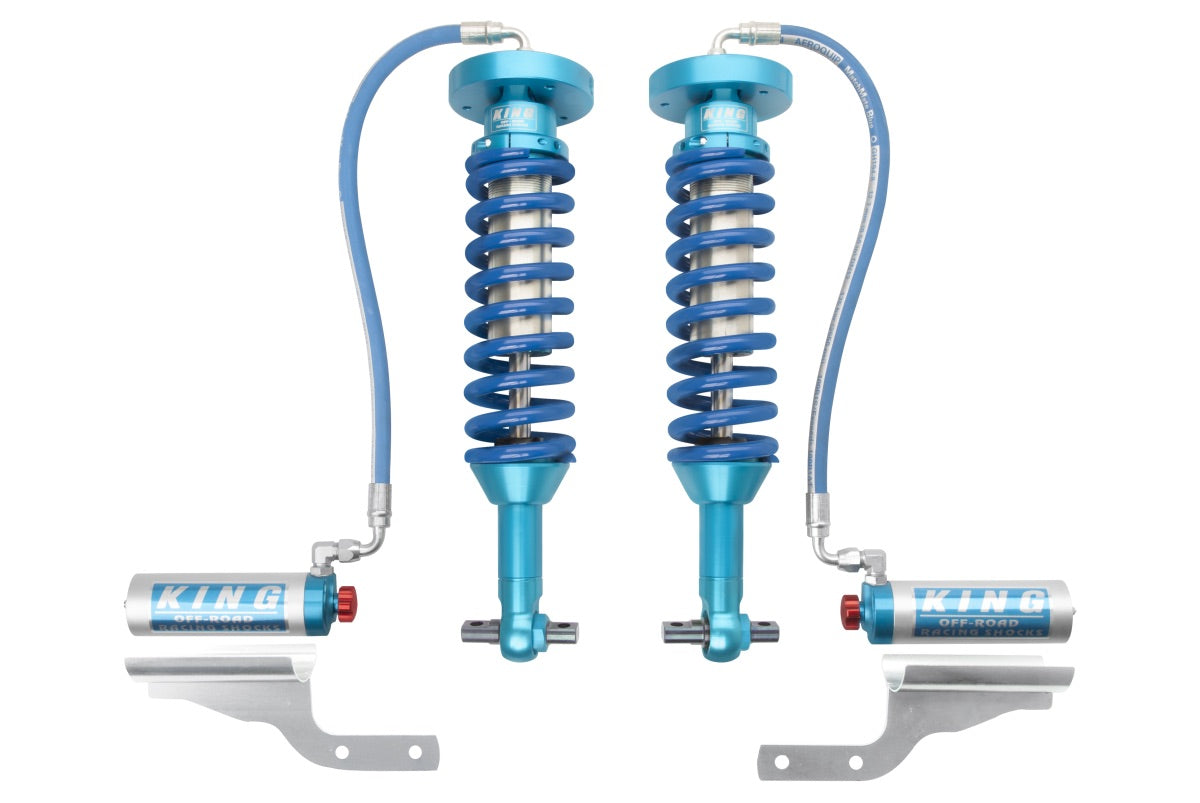 King Shocks 2.5 Performance Coilovers w/ Adjustable Remote Reservoir Front Pair for 2015-2020 Ford F150 RWD w/0-3" lift - King Shocks